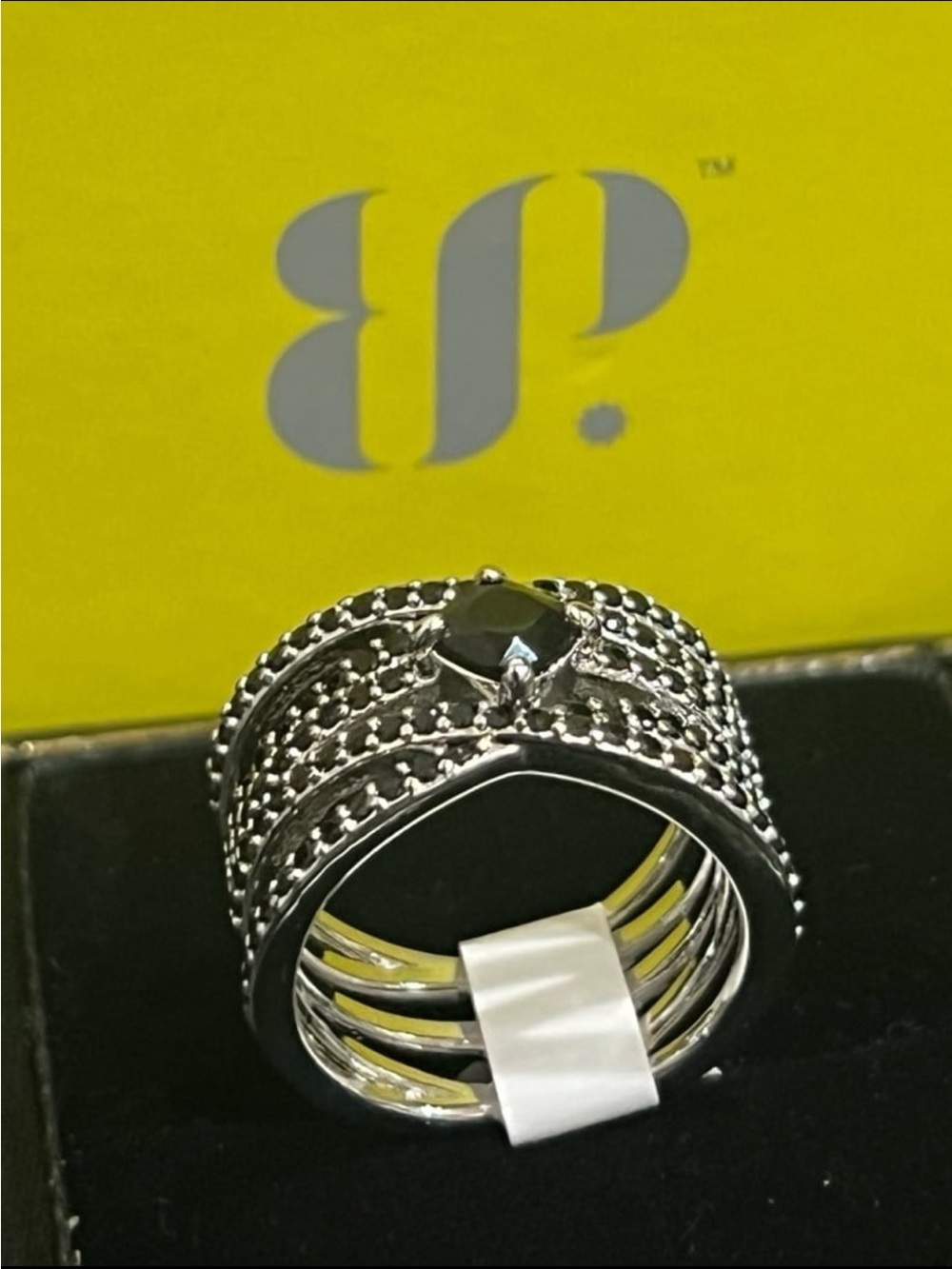 She’s fire and ice black onyx cubic zirconia size 7 RBP NWT